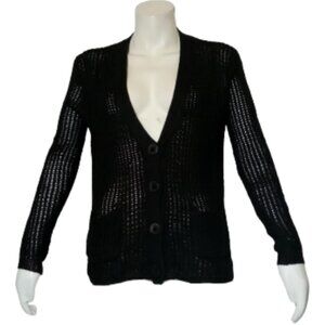 Women Black Long Sleeve Knitted Sweater